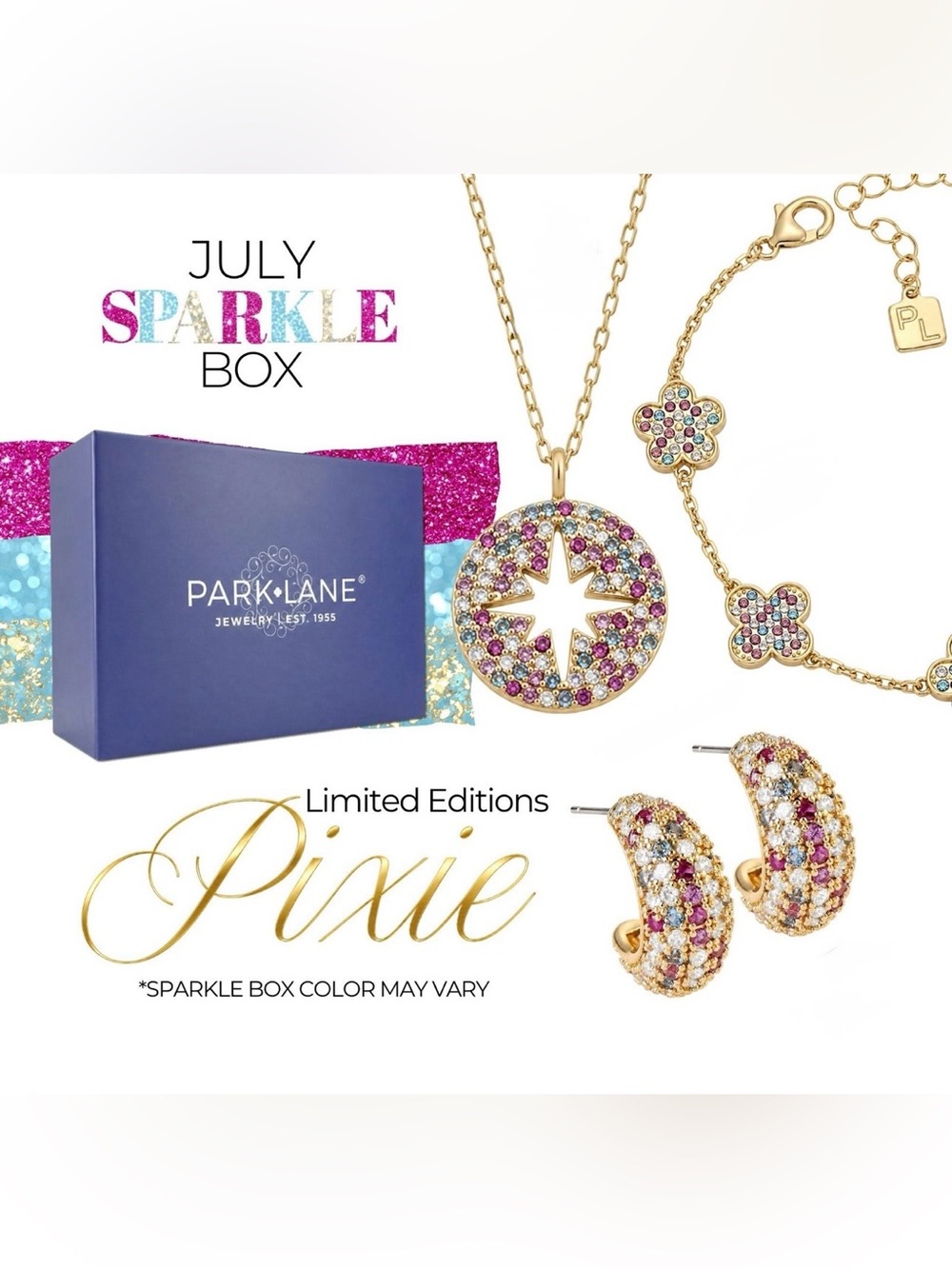 Park Lane July Sparkle Box Limited Edition Pixie Earrings Only! BNIB!